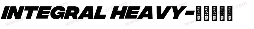 integral heavy字体转换